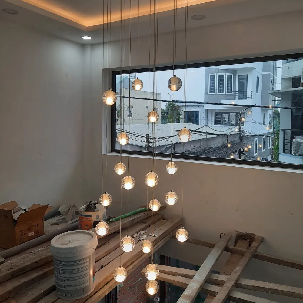 den-tha-hien-dai-thd02 (7) Đèn thả hiện đại THD02 - thiết kế thả quả cầu pha lê tuyết trang trí nội thất không gian sống thêm sang trọng