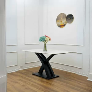 Mặt bàn đá ceramic MDB07-TM chân bàn CT010 1