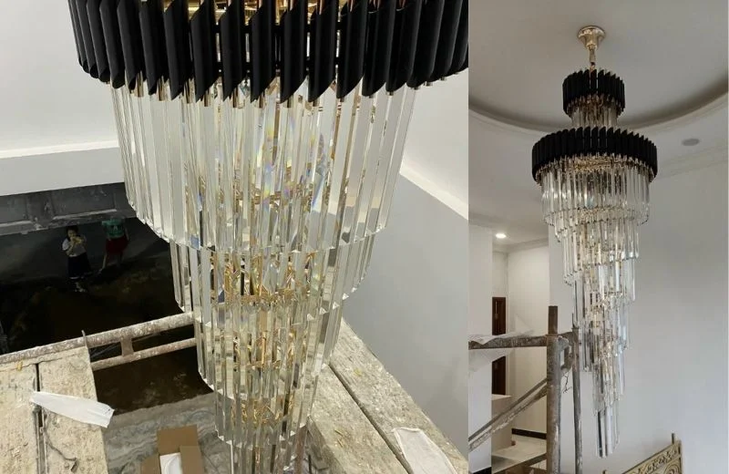 Chi tiết đèn thả pha lê TPL8097D1800