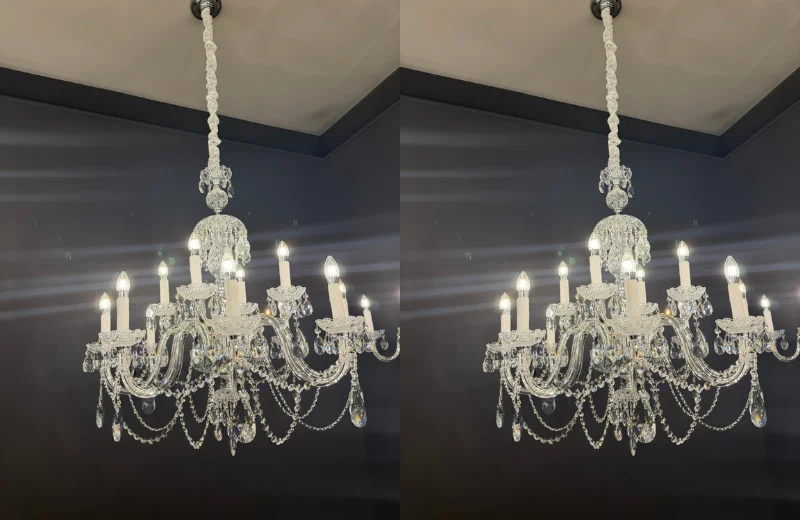 Ảnh thật Đèn Chùm Pha Lê DC9903T12