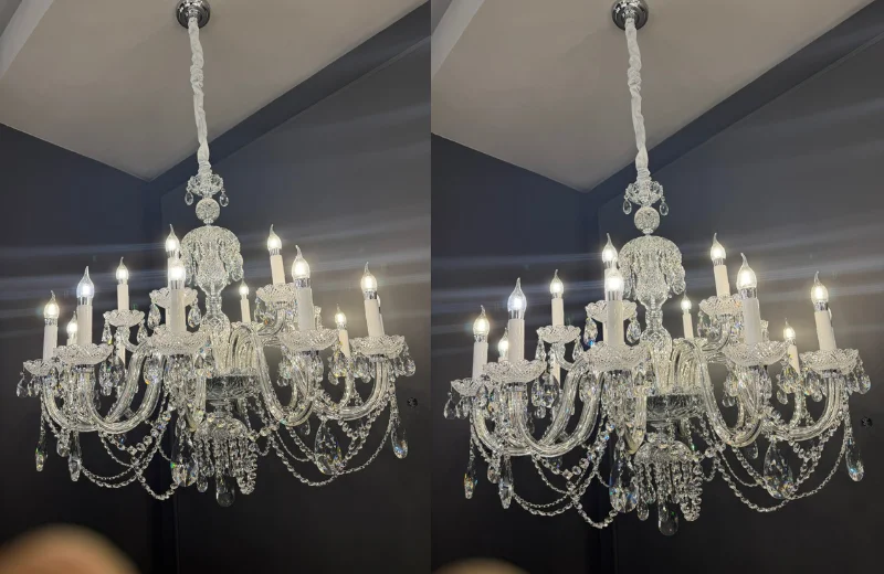 Ảnh thật Đèn Chùm Pha Lê DC9903T18