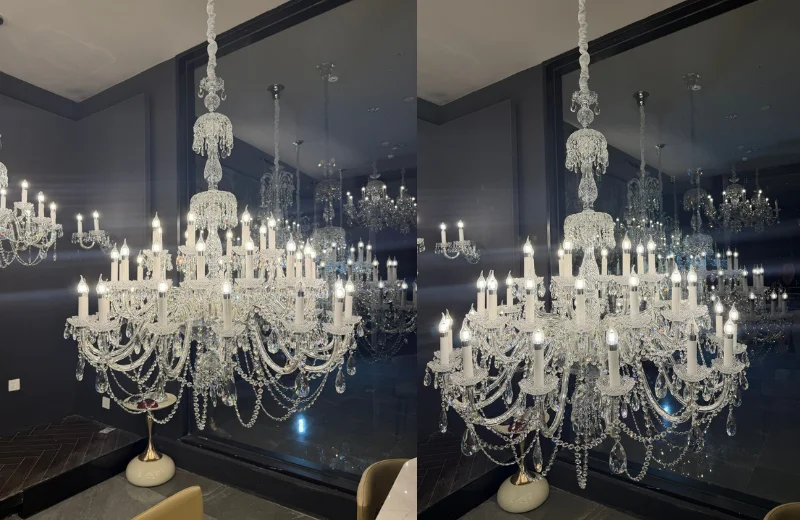 Ảnh thật Đèn Chùm Pha Lê DC9903T40