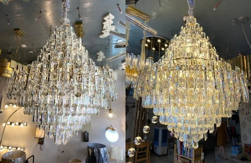 Thiết kế đèn thả pha lê TPL8088T800