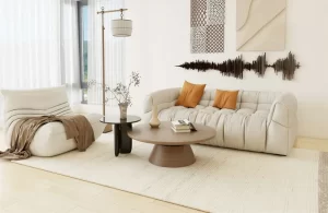 Thảm Len Dày Be Pha Nâu